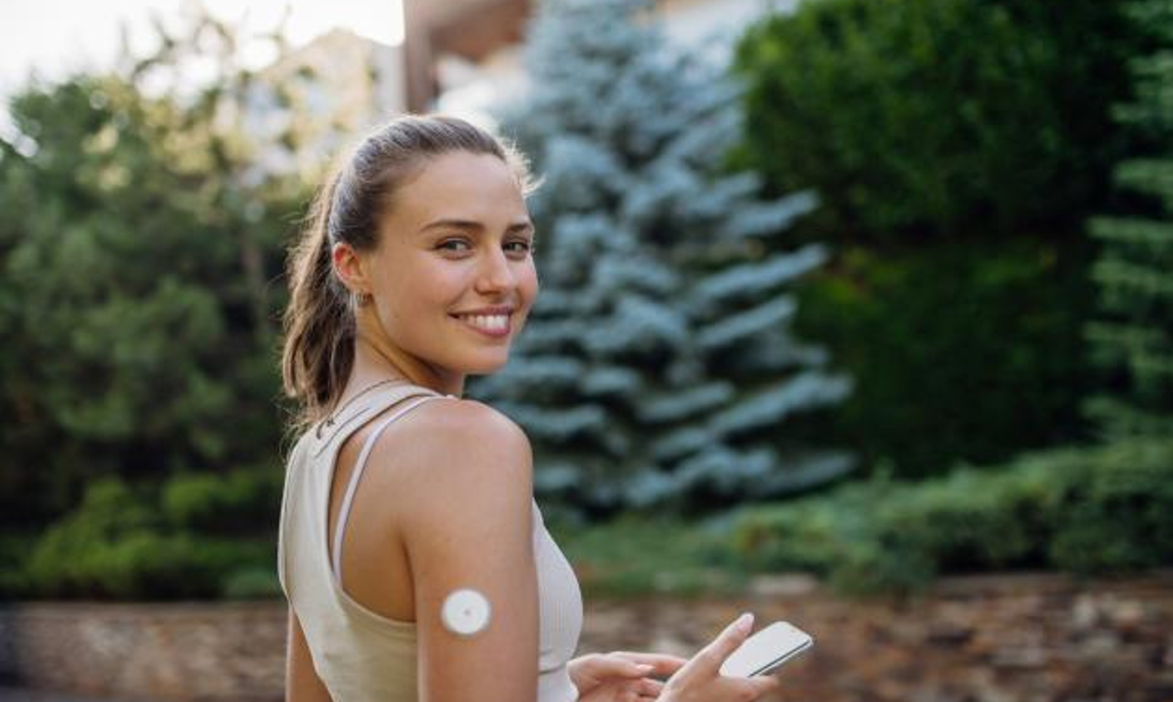 Girl wearing CGM