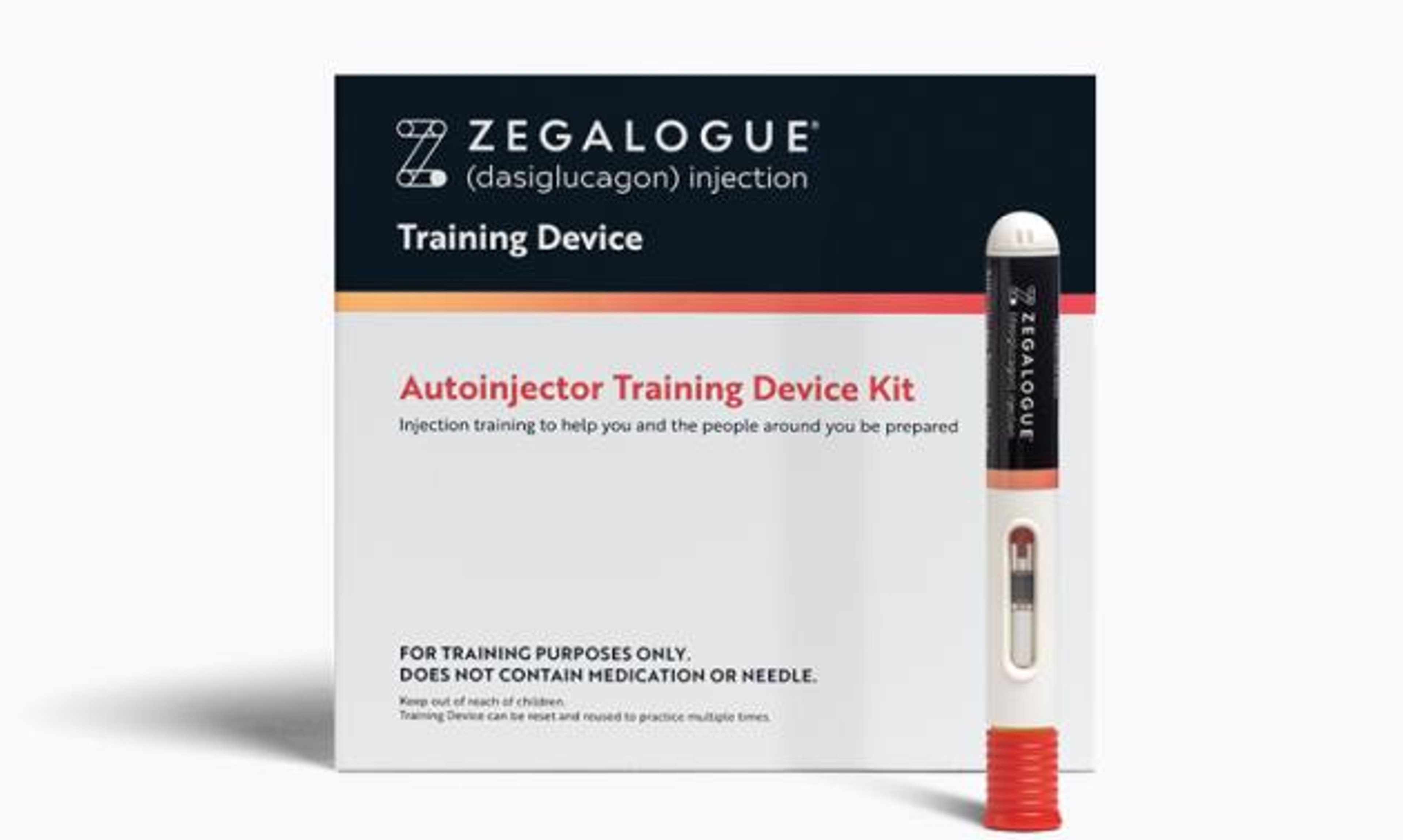 Zegalogue (dasiglucagon) package with pen