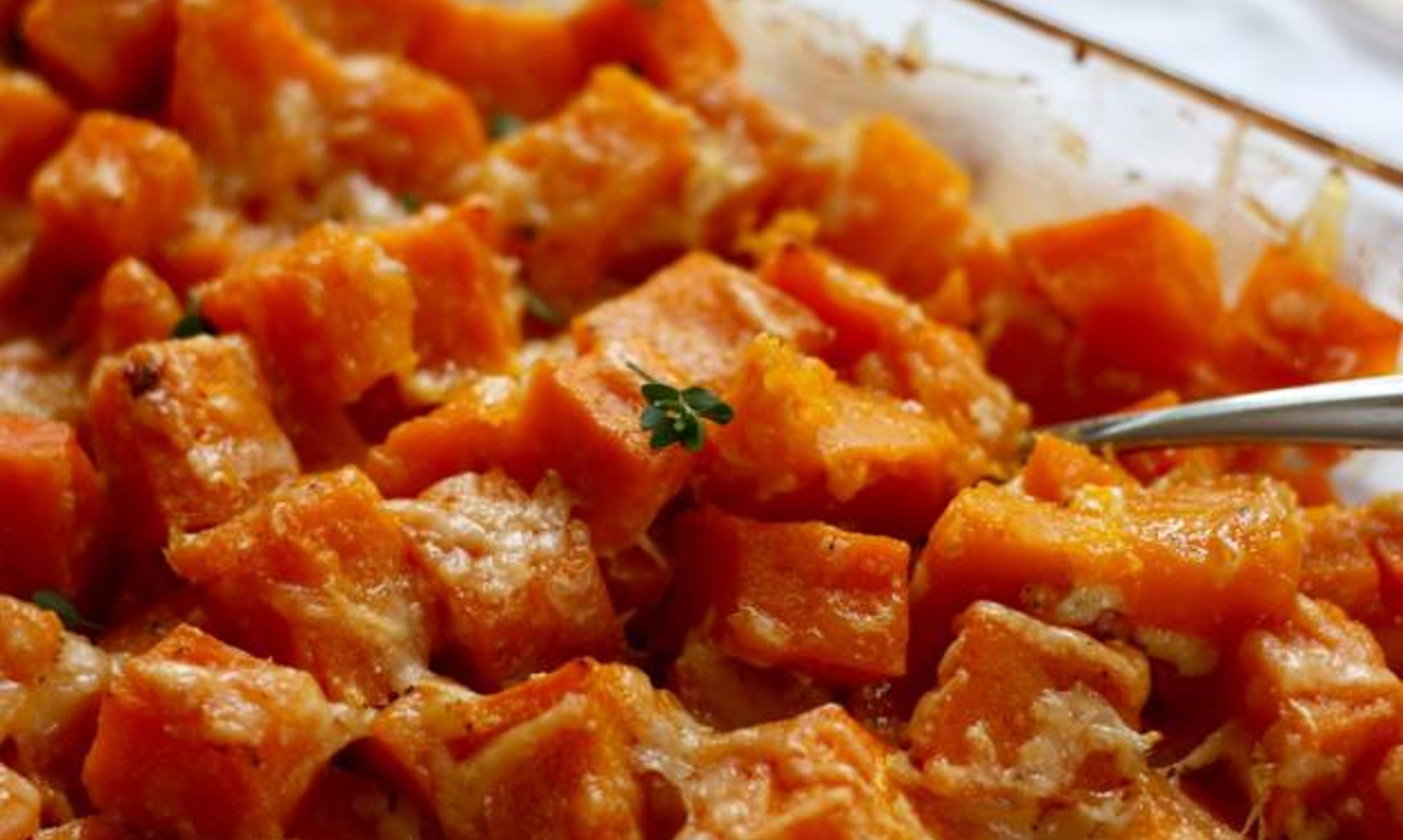 Butternut Squash Baked with Cream and Thyme Recipe