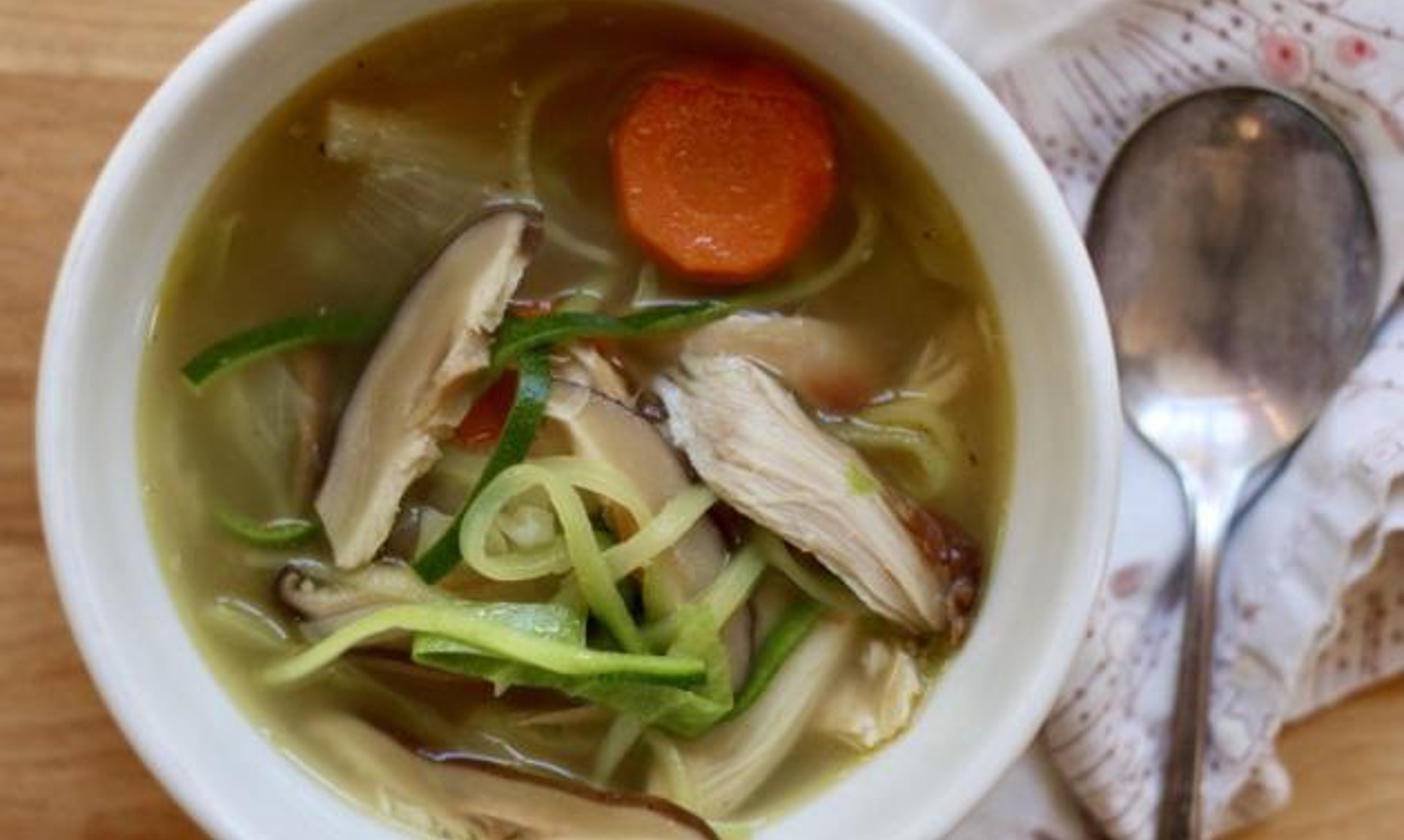 Low-Carb Chicken "Noodle" Soup