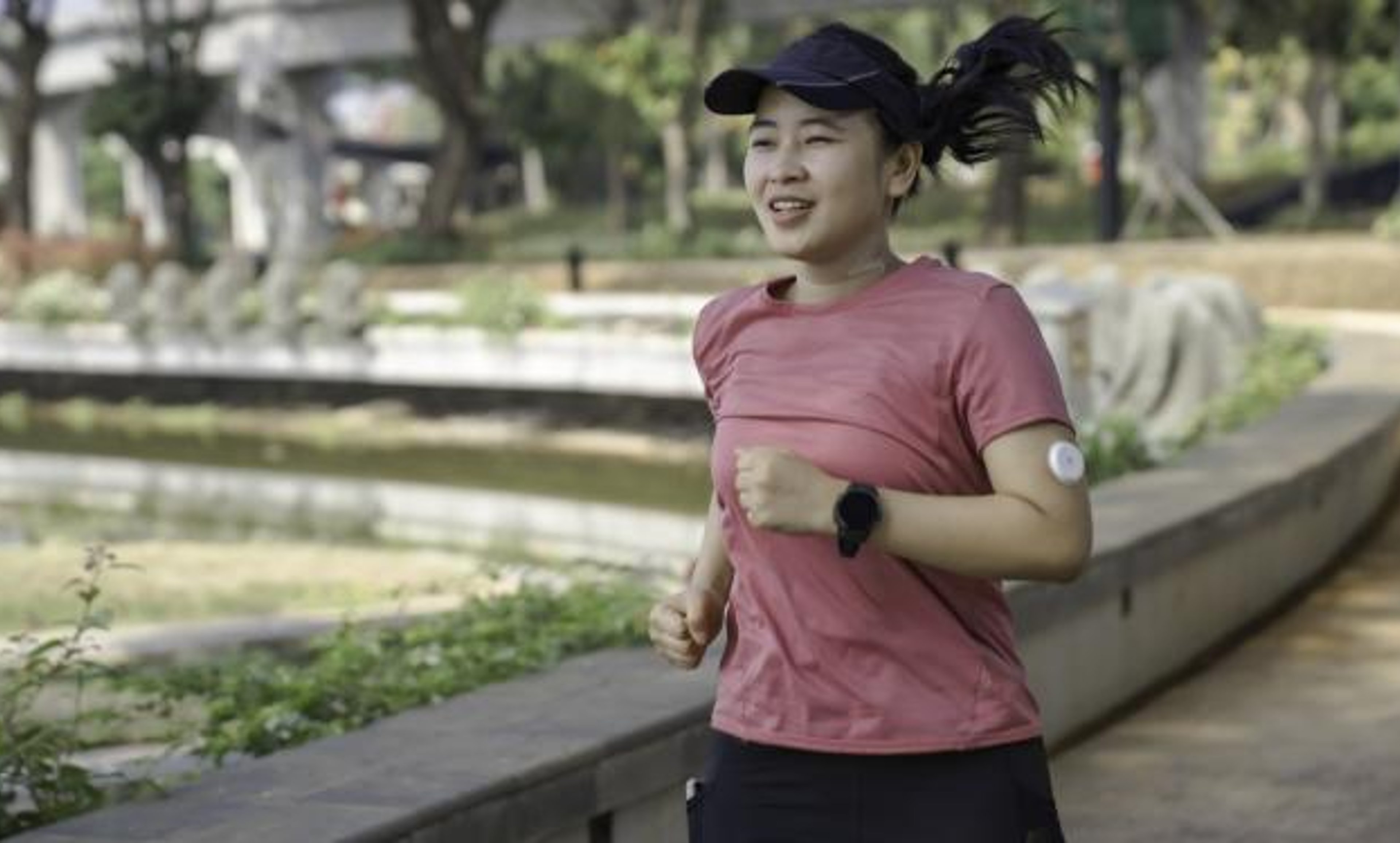 Asian Woman Running for Exercise
