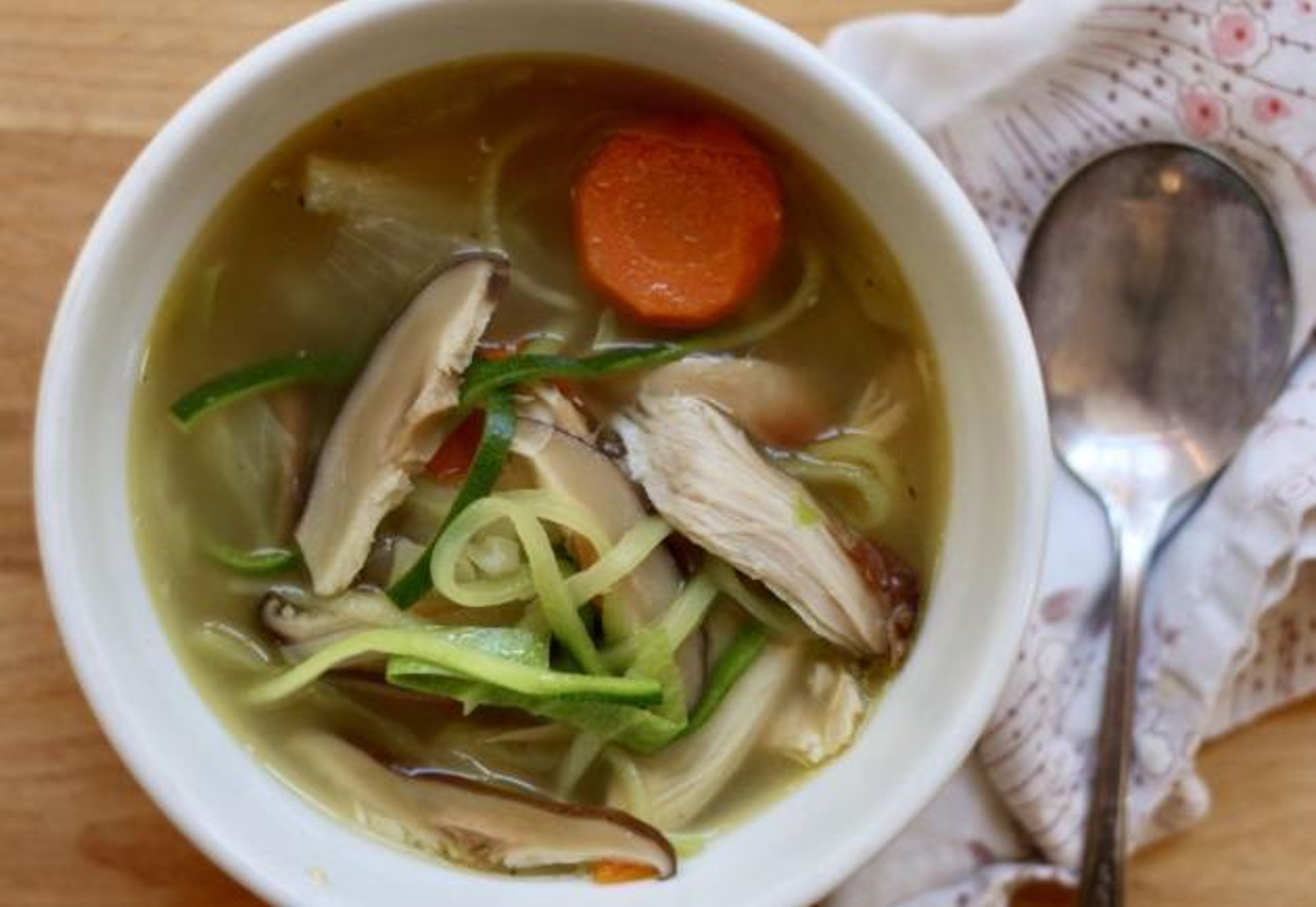 Low-Carb Chicken "Noodle" Soup