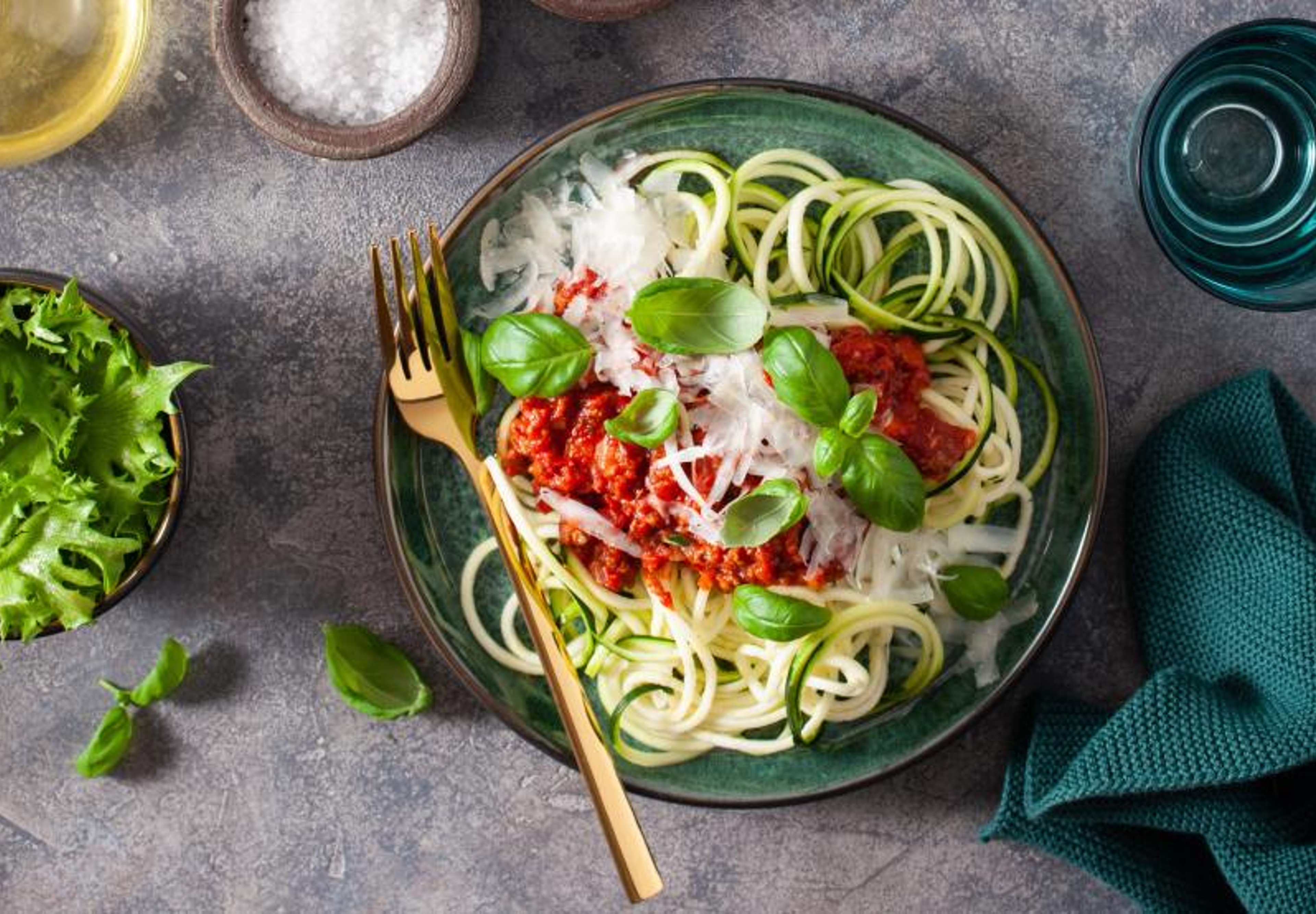 Zucchini Noodles with Meat Sauce Recipe