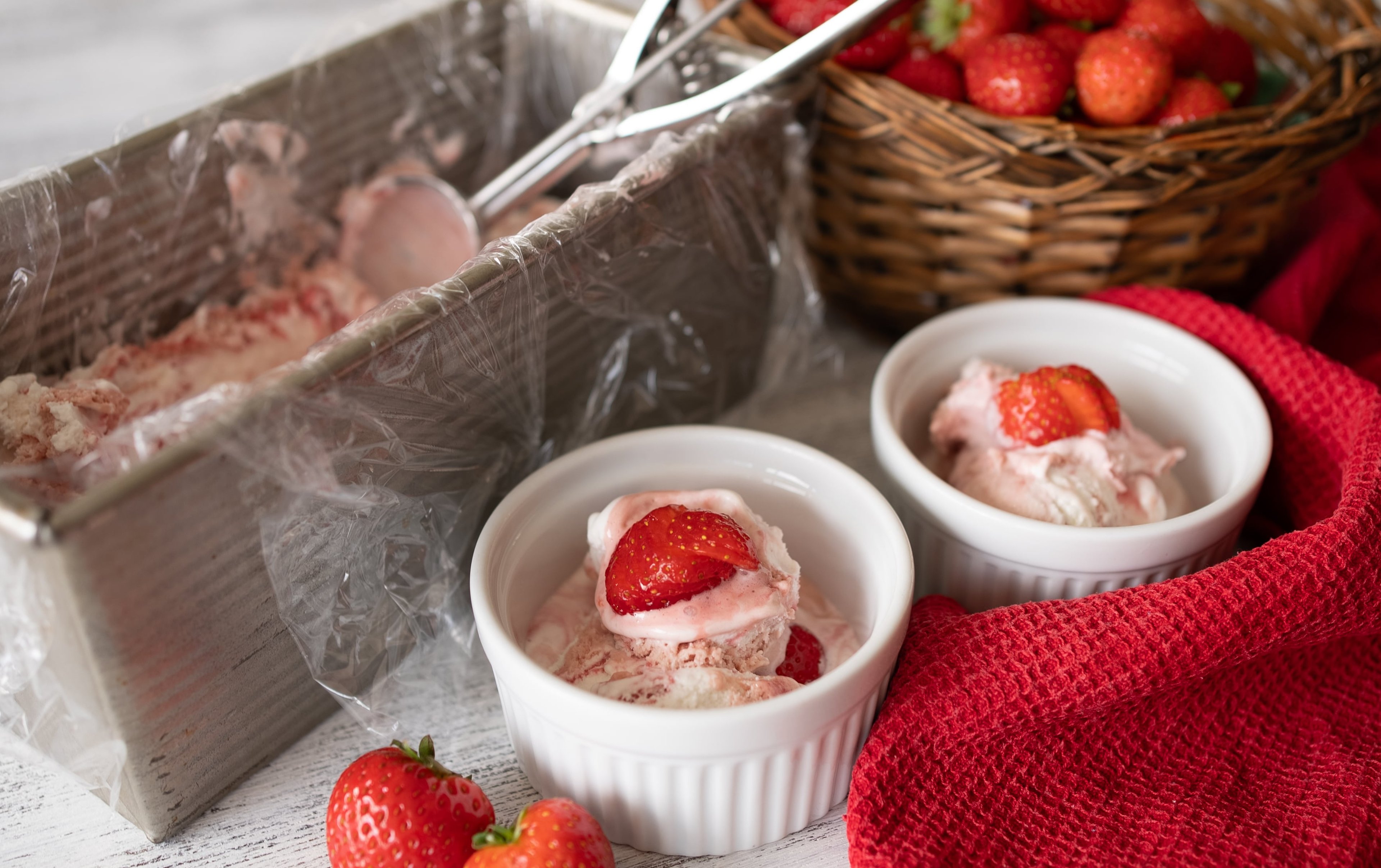 Strawberry Swirl Ice Cream from the "Diabetes Cookbook for Dummies."