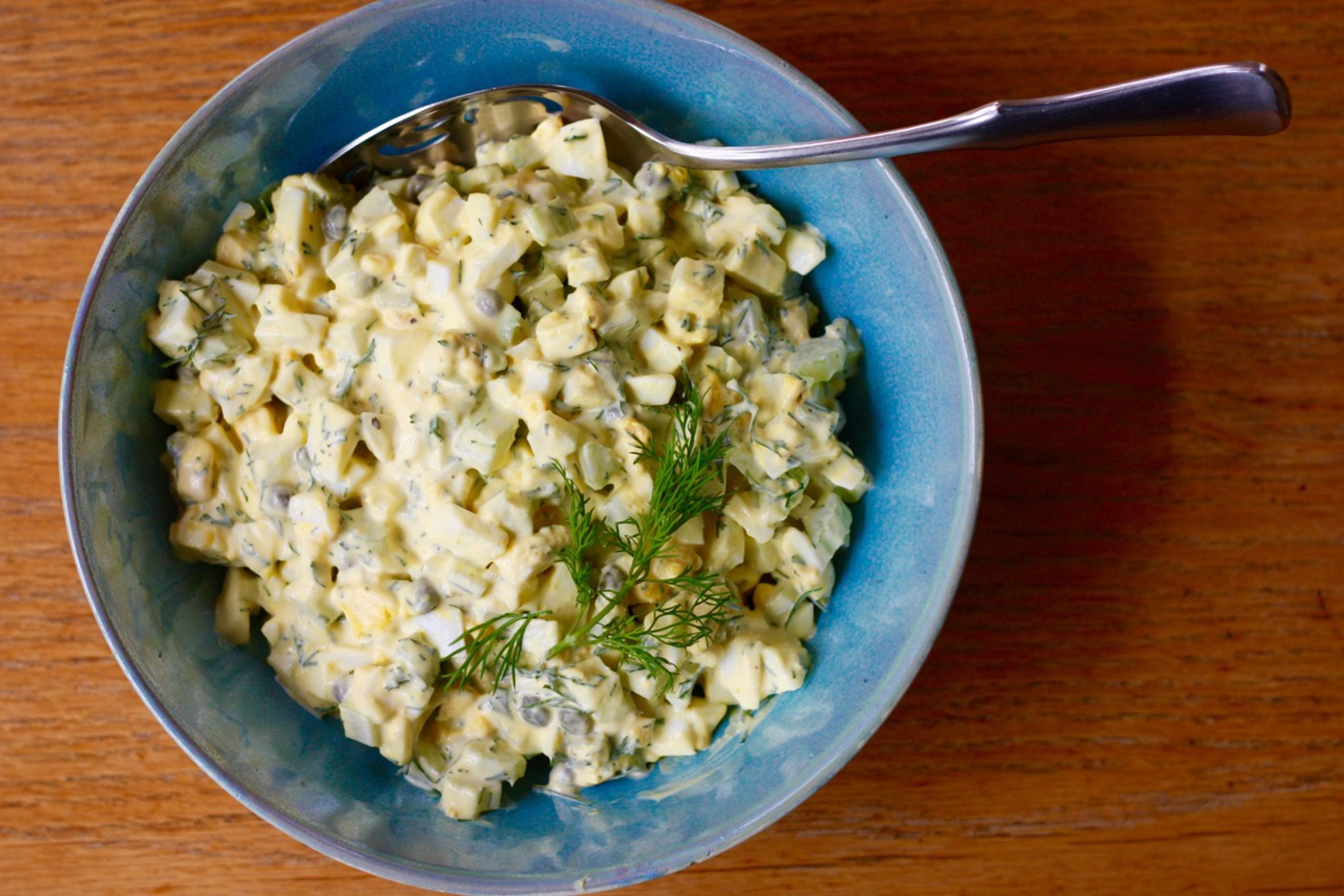 Low-carb zippy egg salad recipe