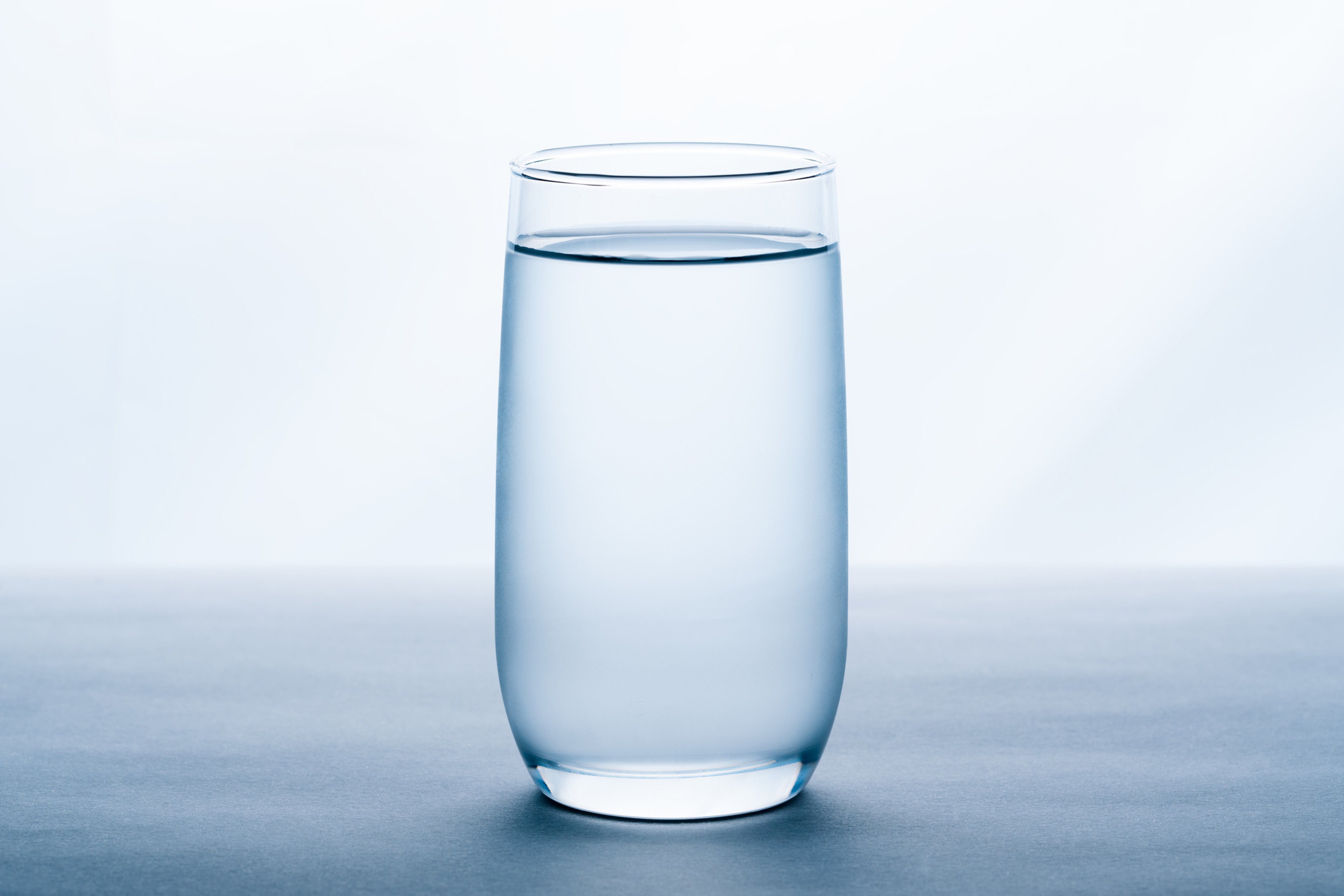 A glass of water