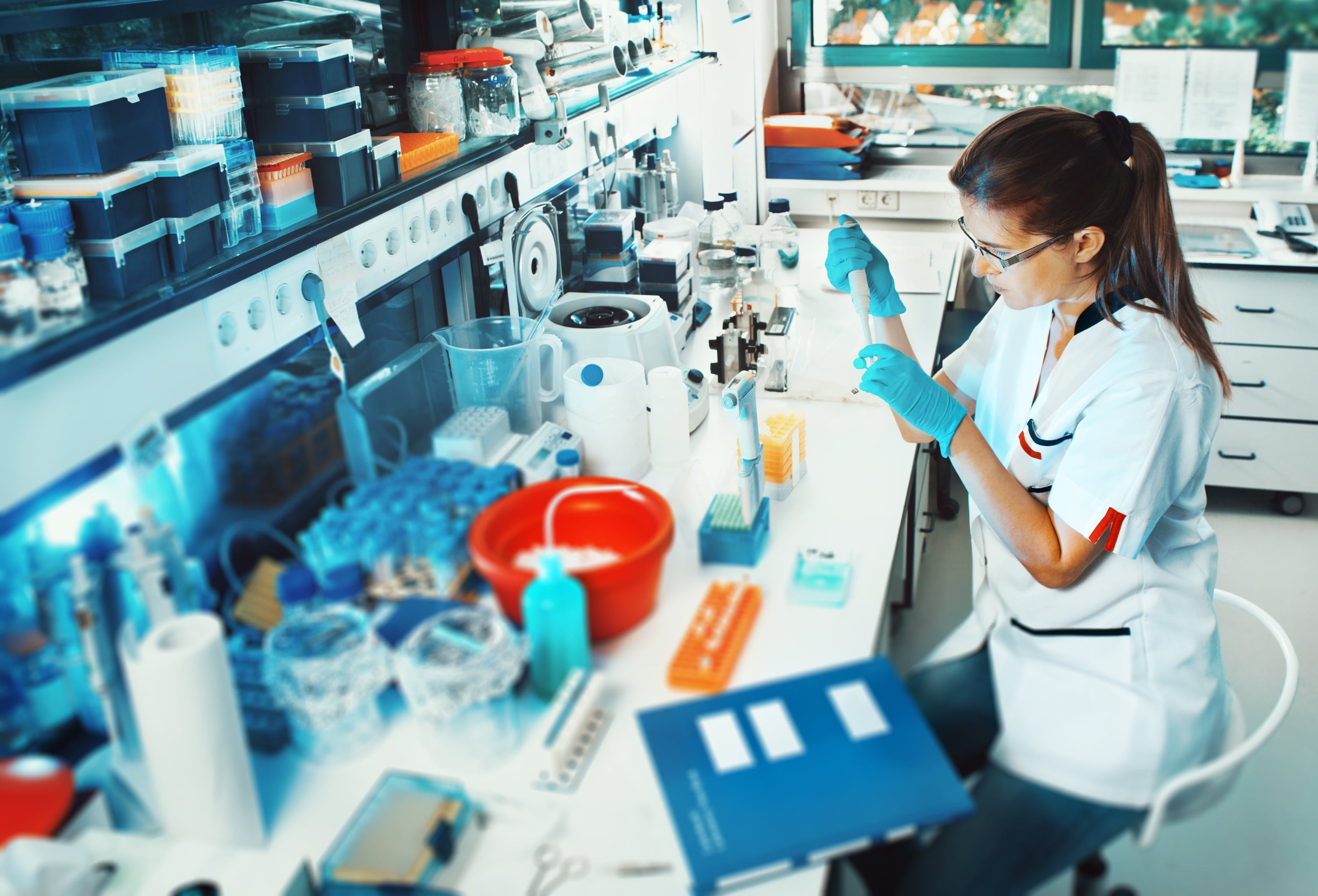 Woman in laboratory