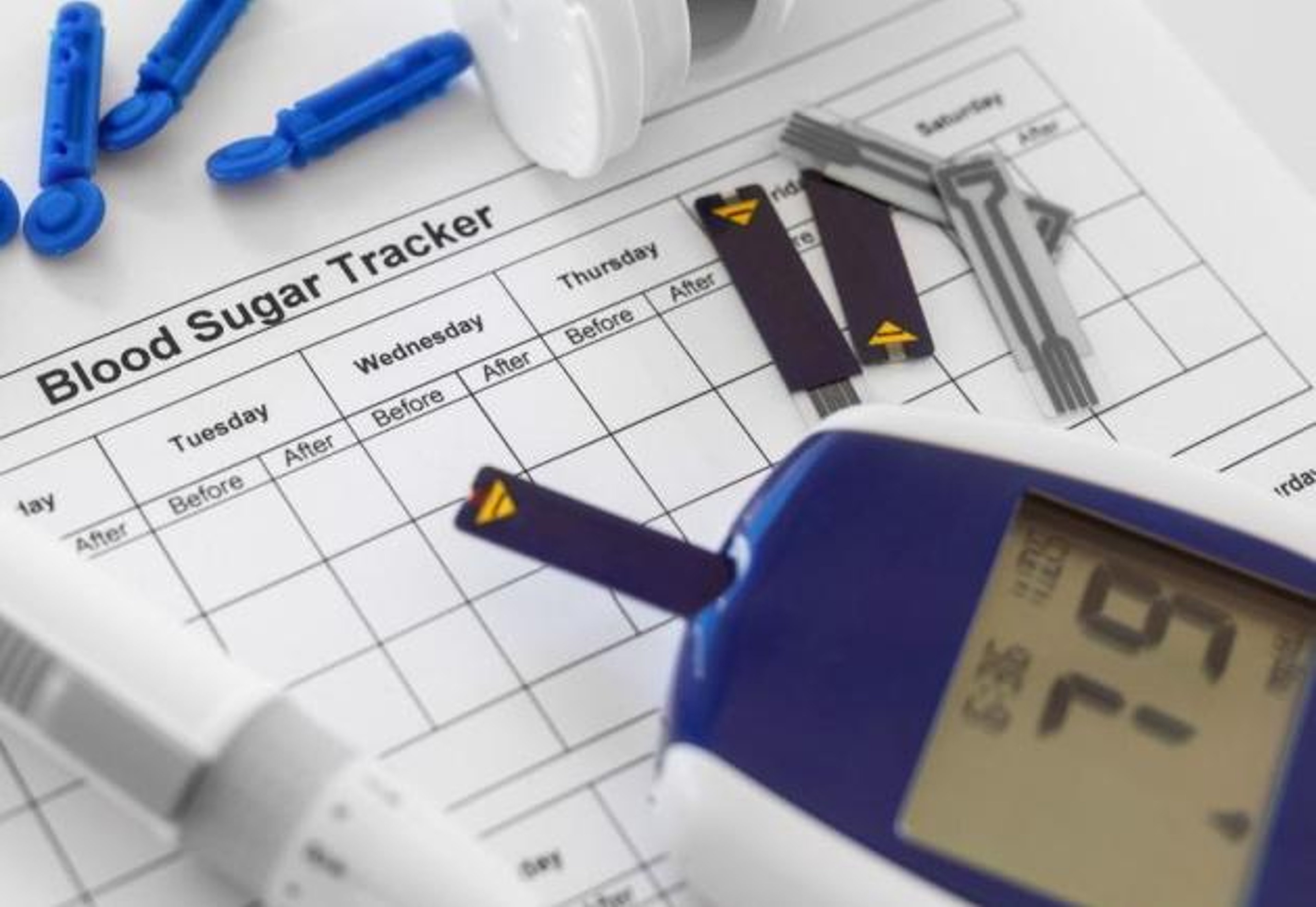 Blood sugar tracker with glucometer