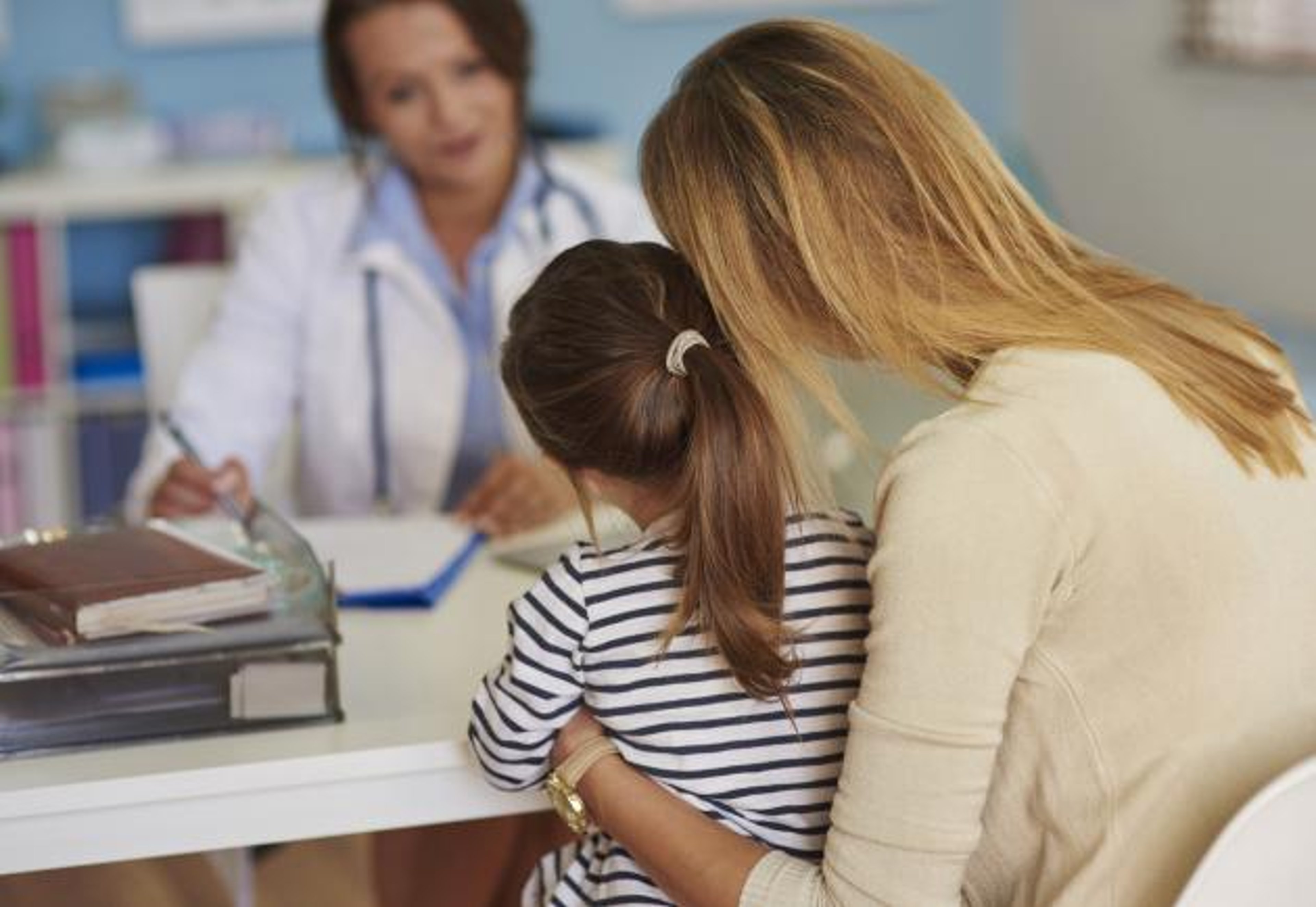 Child and parent at doctor's office