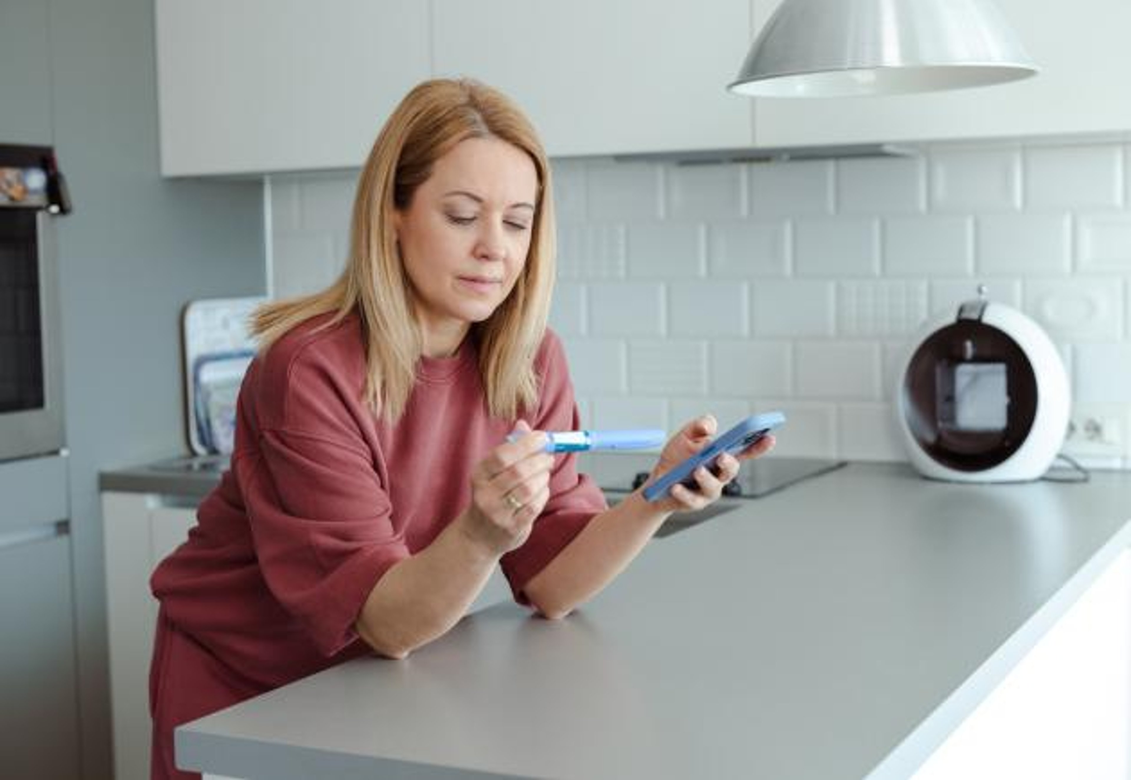 Woman looking at GLP-1