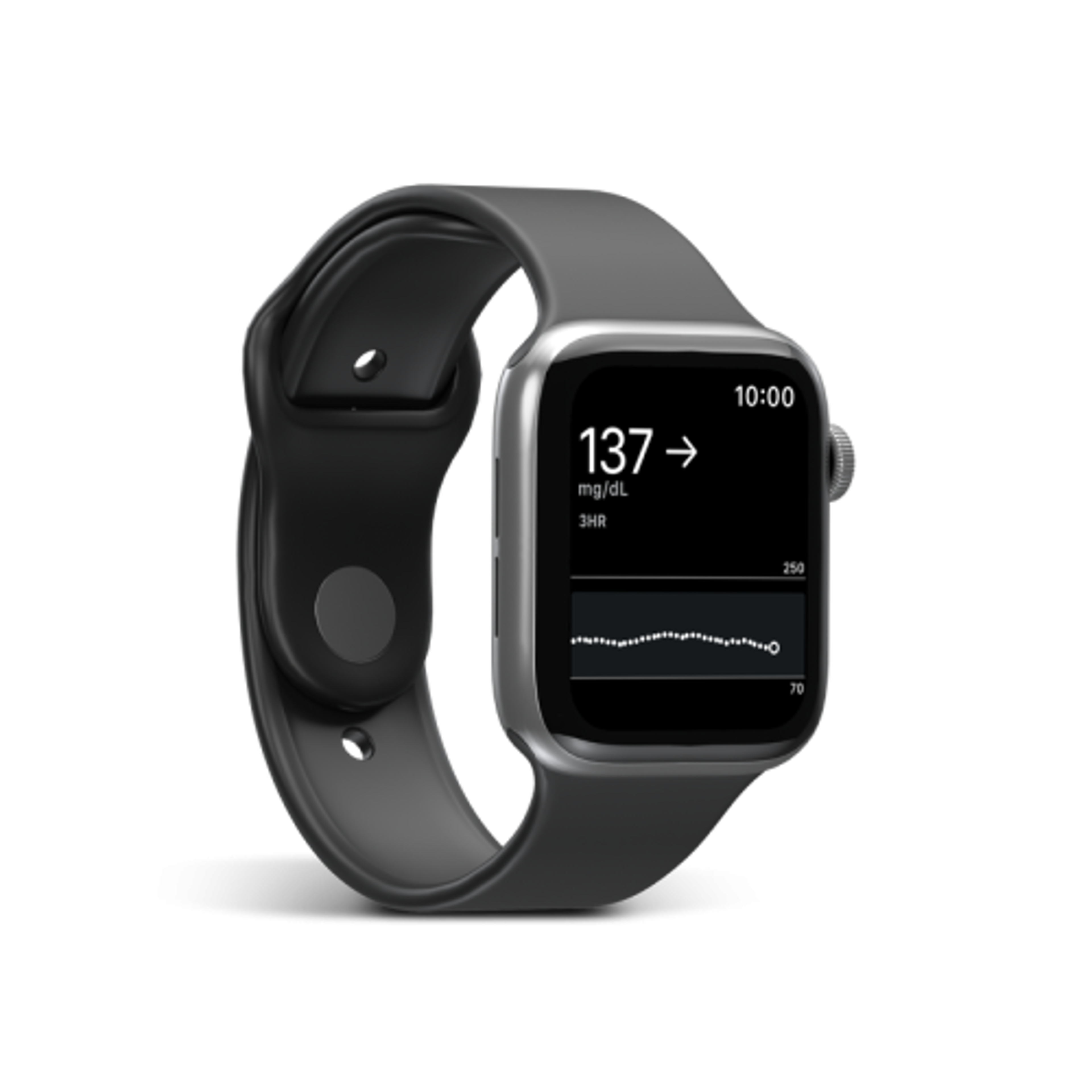 Glucose reading shows 137 mg/dL on an Apple Watch.