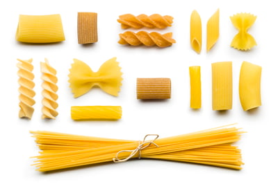 image with various types of pasta