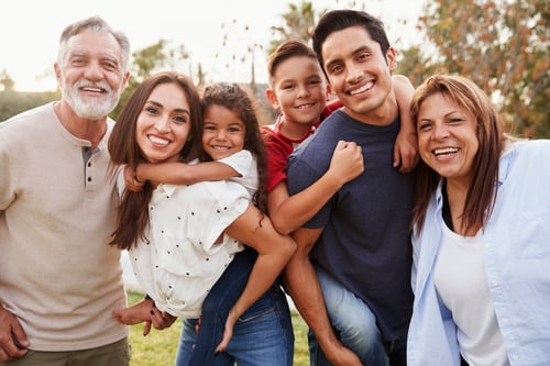 A multigenerational Hispanic family