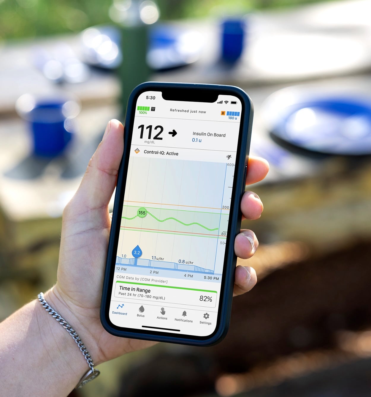 Control IQ+ app on a smartphone