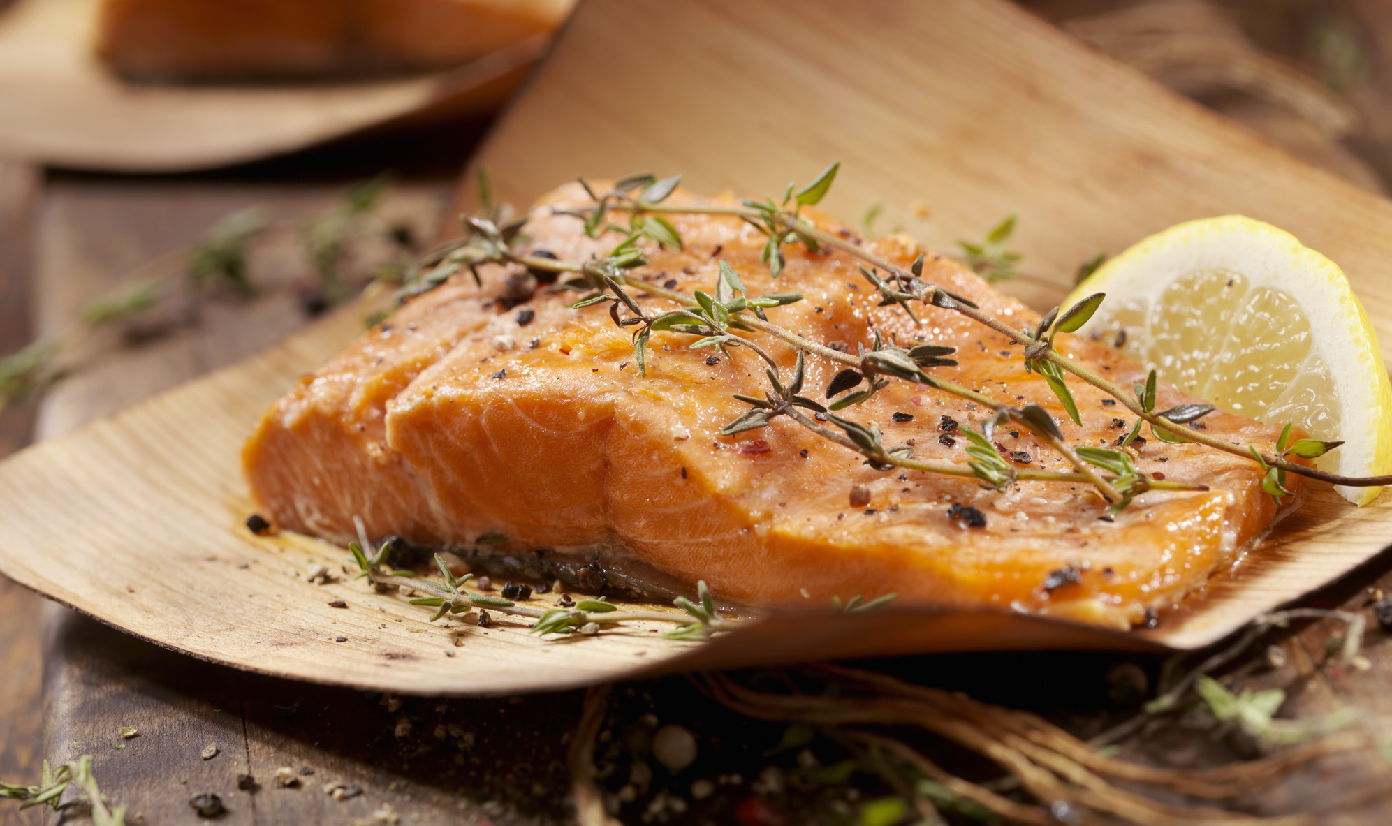 Slow-roasted salmon
