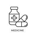 animated medicine bottle and pills